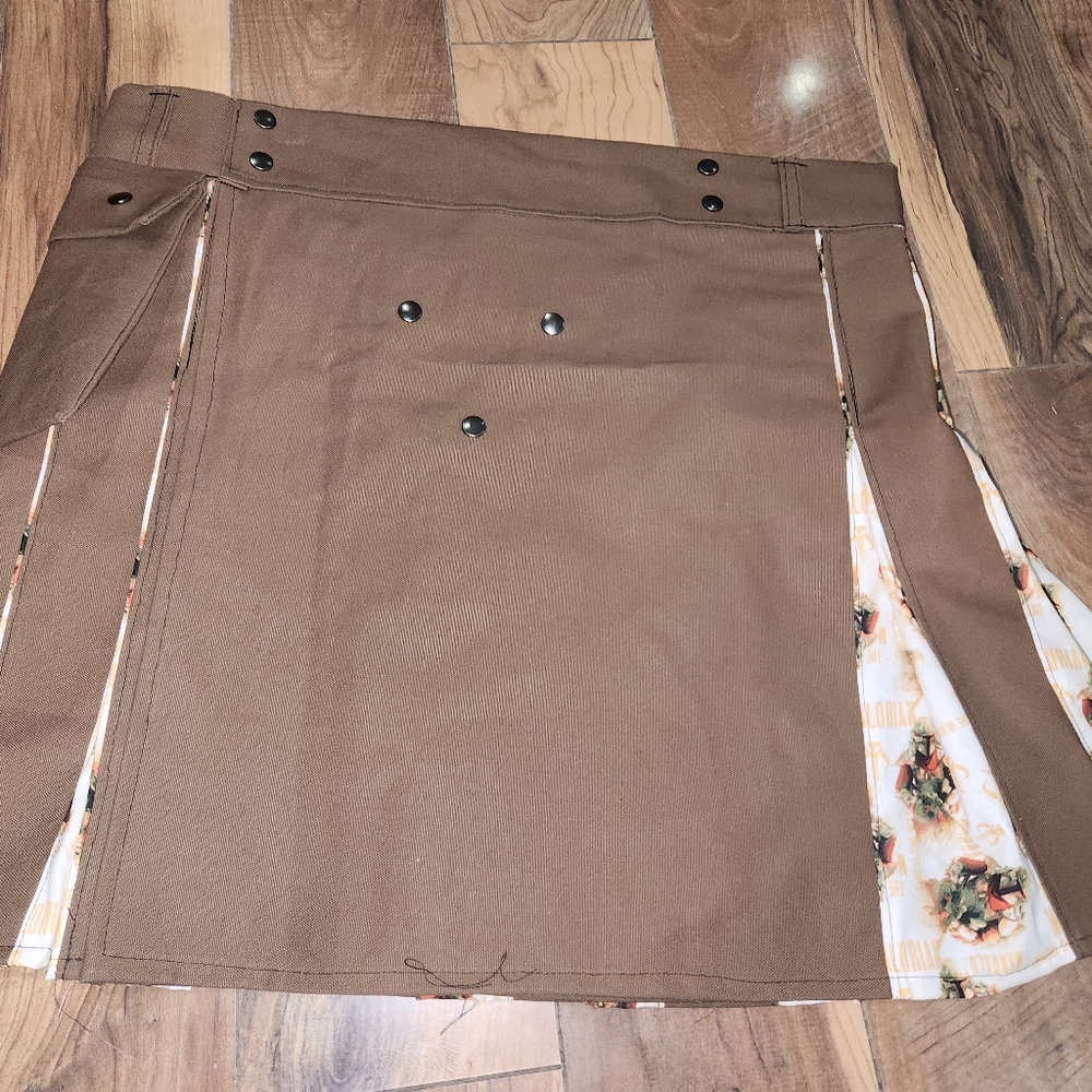 Brown Mandalorian cargo kilt size:xl (42-44" waist)